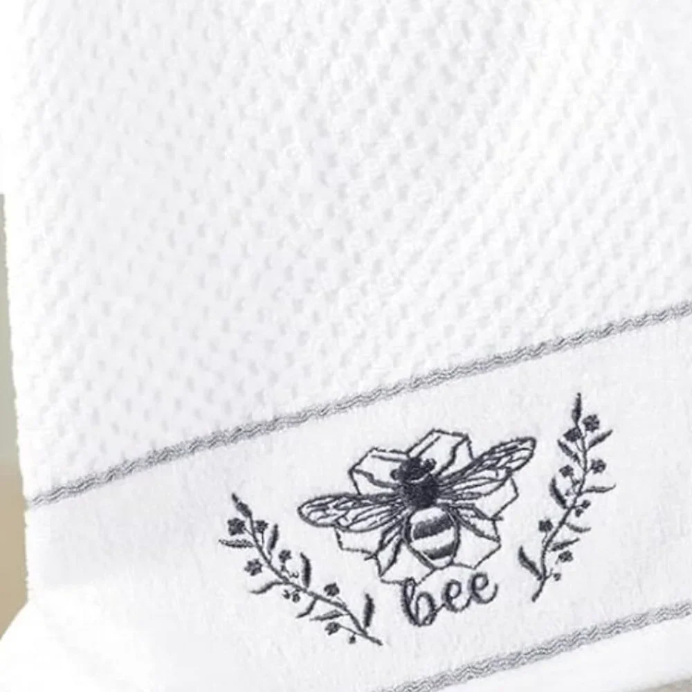 Honey Bee Kitchen Hand Towels Set Cottage Decor Bathroom Decoration Dish Cloths